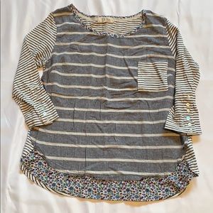 Lili Rose striped/floral top